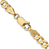 14K 22 inch 4.5mm Concave Open Figaro with Lobster Clasp Chain