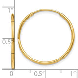 14k 1.25mm Endless Hoop Earring