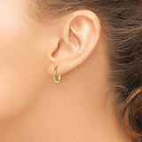 14k Textured Hoop Earrings